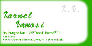 kornel vamosi business card